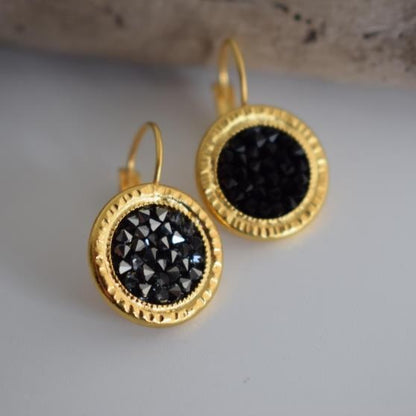 Greek hammered jewelry 18K gold plated, also available in silver and rose gold plating.