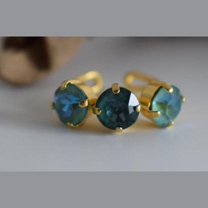 Greek hammered jewelry 18K gold plated multicolor design