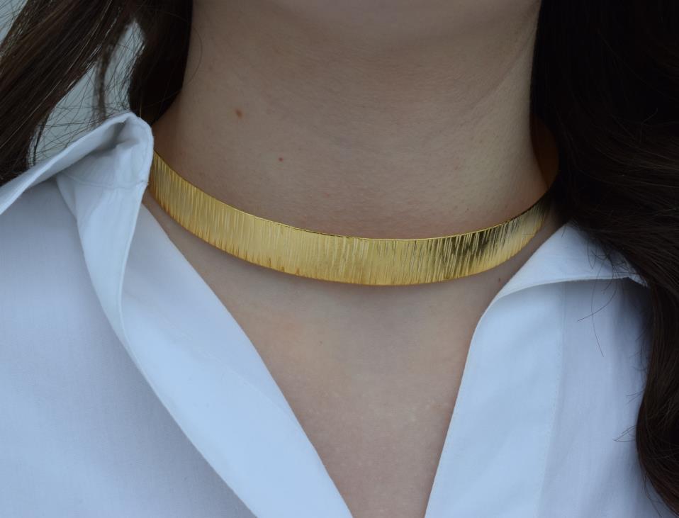 Ionio necklace Greek hammered jewelry 18K gold plated