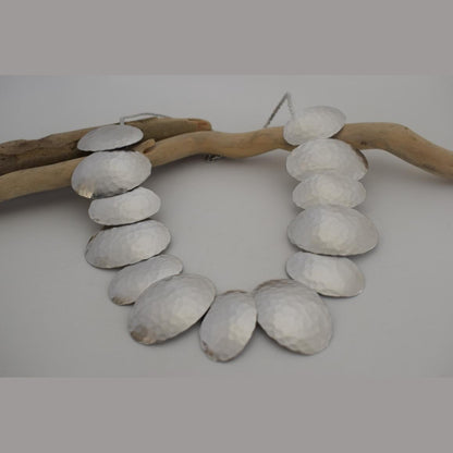 Dimitra Necklace – Handmade Greek hammered jewelry inspired by the goddess of earth and harvest, available in 18K gold or silver plated.