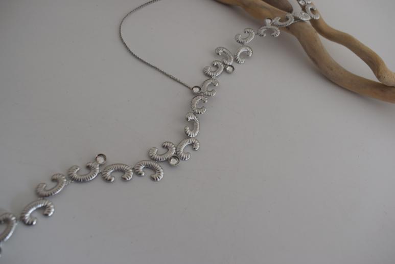 Ikaria Necklace – Handmade Greek hammered jewelry with Swarovski crystals, available in 18K gold or silver plated finish.