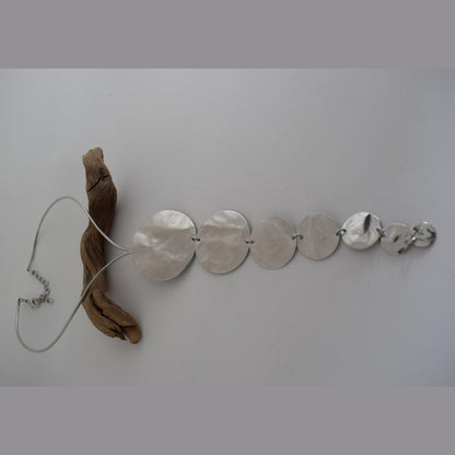 Ampelos 2 Necklace – handmade Greek hammered jewelry inspired by the myth of Ampelos, available in 18K gold and silver plated.
