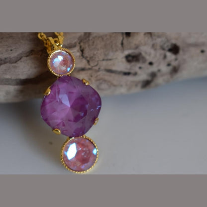 Orion necklace Greek hammered jewelry 18K gold plated with crystals inspired by constellation