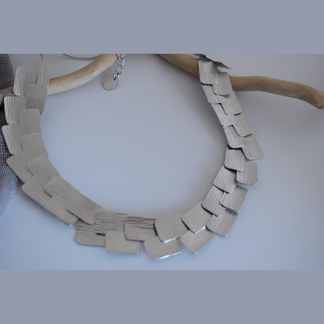 Danae necklace – Greek hammered jewelry – 18K gold, silver, and rose gold plated