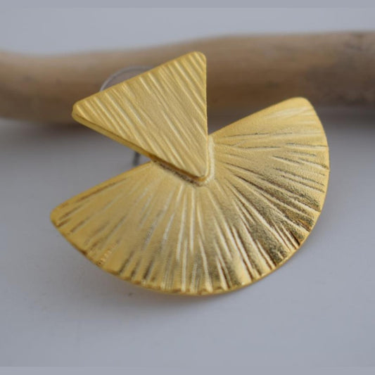 Orpheia Earrings, handmade Greek hammered jewelry available in gold and silver plated.