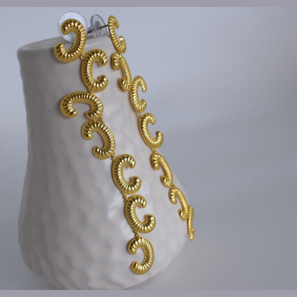 Ikaria Earrings, handmade Greek hammered jewelry available in gold and silver plated.
