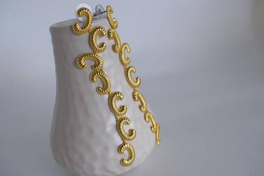 Ikaria Earrings, handmade Greek hammered jewelry available in gold and silver plated.