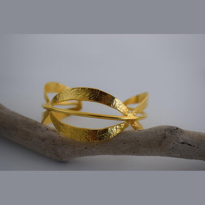 Galaxia bracelet – Greek hammered jewelry – 18K gold or silver plated, also available in rose gold
