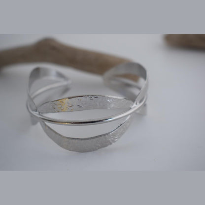 Galaxia bracelet – Greek hammered jewelry – 18K gold or silver plated, also available in rose gold