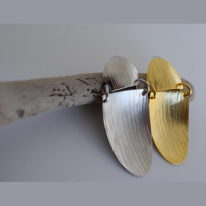 vgi earrings – Greek hammered jewelry – 18K gold plated