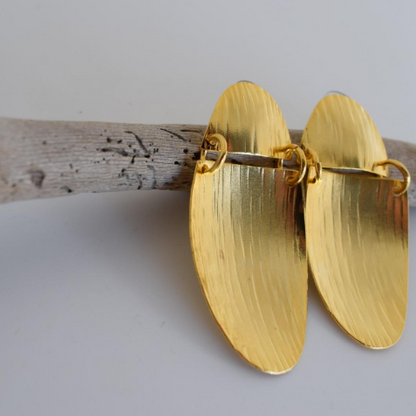 vgi earrings – Greek hammered jewelry – 18K gold plated