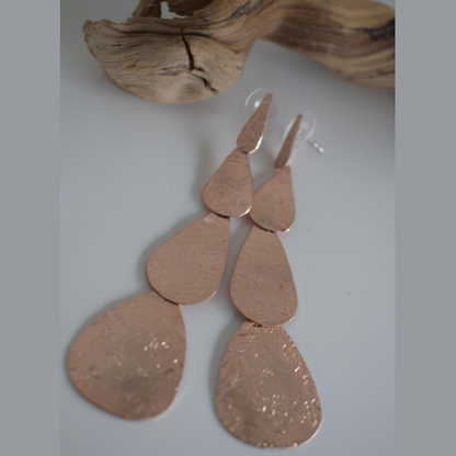 Theano Earrings – Greek Hammered Jewelry – 18K Gold or Silver Plated