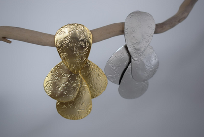 Calypso Earrings – Greek Hammered Jewelry – 18K Gold or Silver Plated