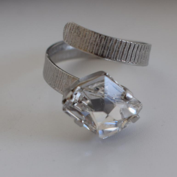 Heliara Ring – Greek Hammered Jewelry – Available in 18K Gold, Silver, and Rose Gold Plated With Crystal. Adjustable, hypoallergenic, handcrafted, inspired by Ancient Greece.