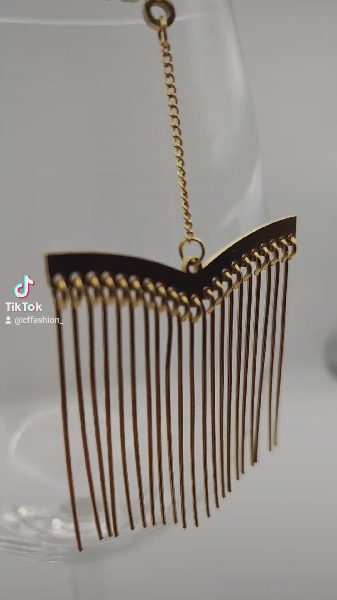 Elegant Fringe Drop Stainless Steel Earrings – Graceful Movement & Style 