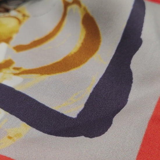 Picasso luxury silk square scarf 55x55 – abstract floral design – CF fashion