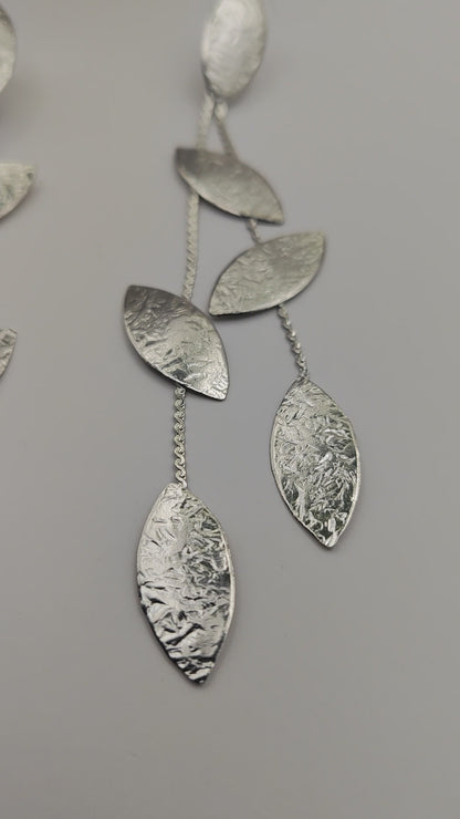 Phyllon Earrings – Greek Hammered Jewelry – 18K Gold or Silver Plated