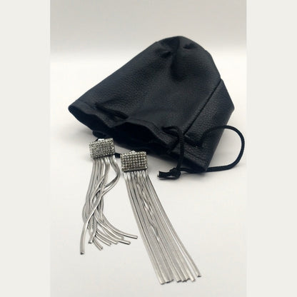 Glam Chain Stainless Steel Tassel Earrings
