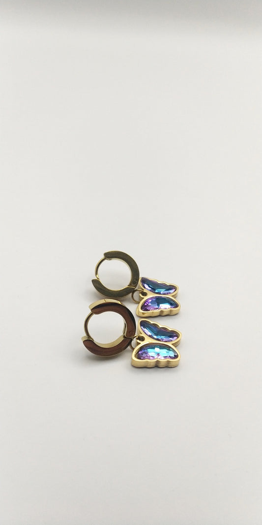 Butterfly Wing Stainless Steel Earrings