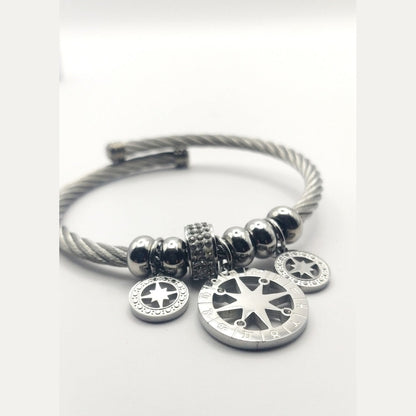  Stainless Steel Zodiac Charm Bracelet
