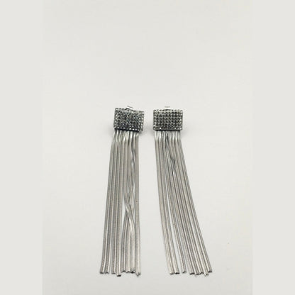 Glam Chain Stainless Steel Tassel Earrings