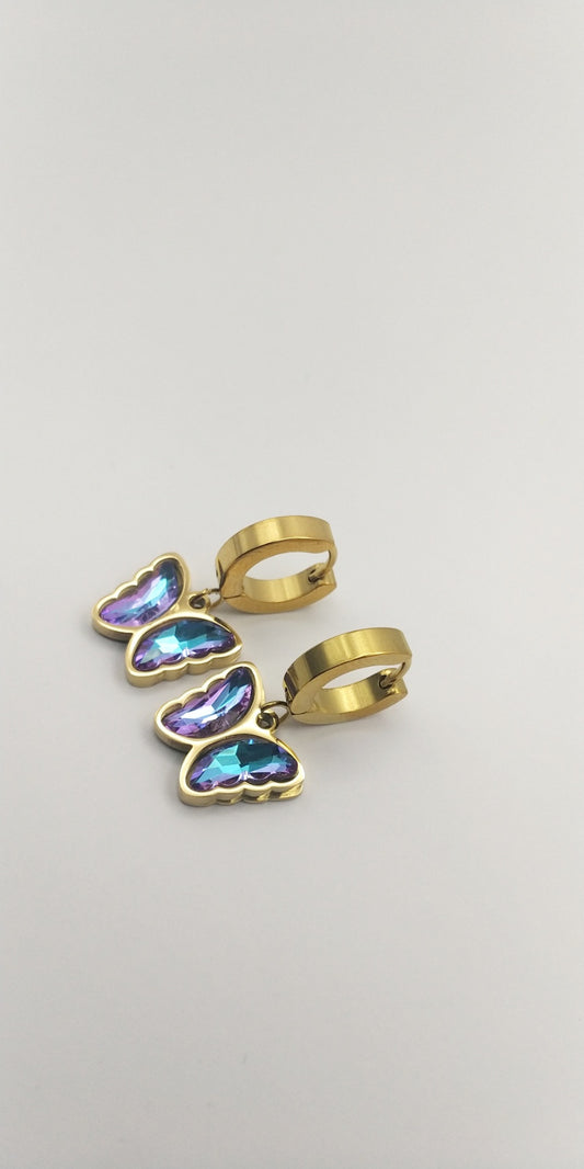 Butterfly Wing Stainless Steel Earrings